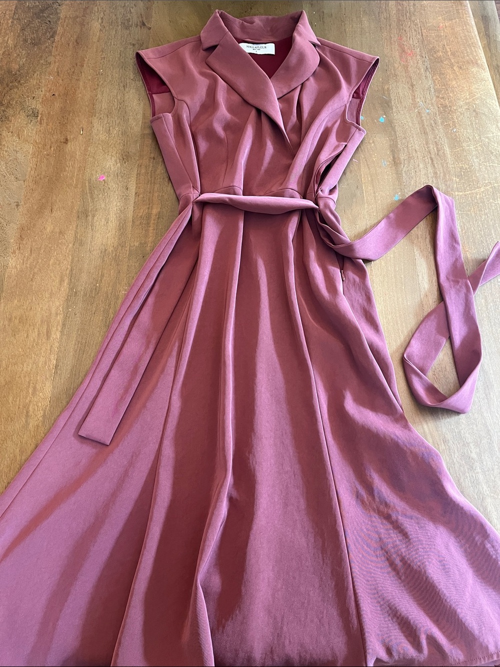 MM.LaFleur Sleeveless Wrap Maxi Dress in Dusty Rose